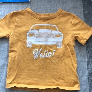 Mustard yellow baby gap tee